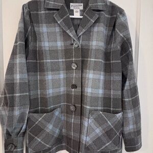 Vintage Pendleton Women's Gray Plaid Jacket
